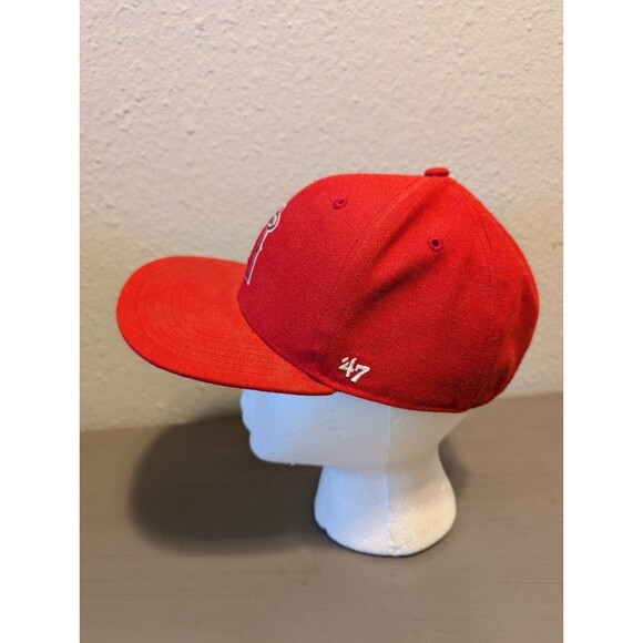 47 Brand MLB LA Angels Red Hat Fitted Cap Baseball Game Day Genuine Merchandise - Picture 8 of 13